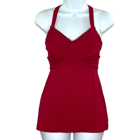 Lululemon 6 Wrap It Up Tank Cranberry Yoga Racerback - Picture 1 of 9
